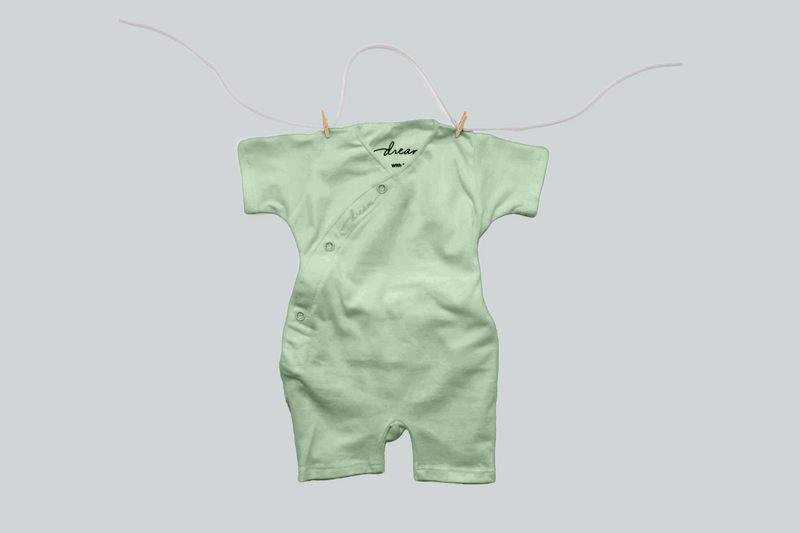 Short Sleeve Romper | Green